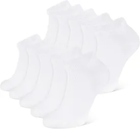 CLOSEMATE 10 Pairs Ankle Socks for Men Women Cotton Comfortable Non Slip Low Cut for Casual
