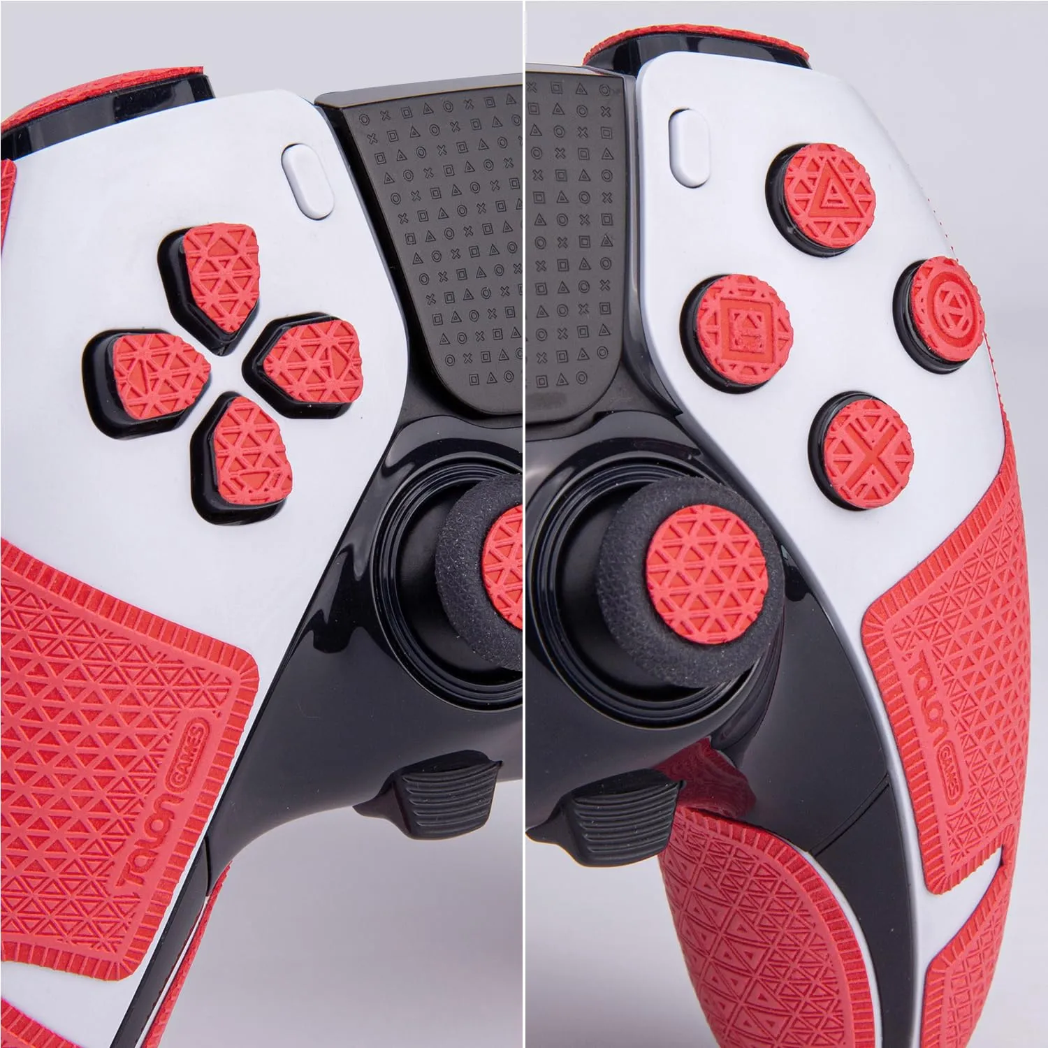 Controller Grip Tapes Compatible with PS5 DualSense Edge, Ultra Version Anti Slip Tape, Sweat Absorbent, Skin kit, Compatible with PlayStation 5 Edge Grips, Buttons, Trigge, D-pad Red