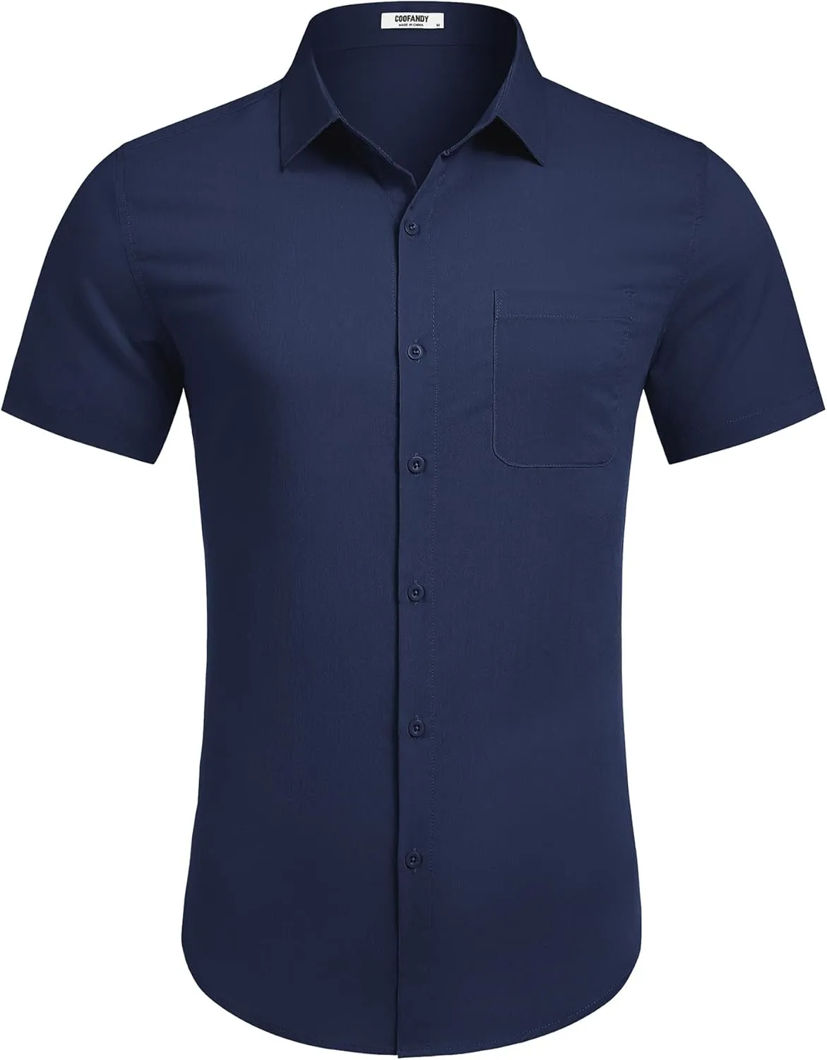 COOFANDY Mens Button Down Shirts Lightweight Breathable Short Sleeve Shirt Summer Beach Top