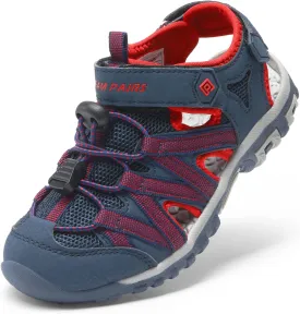 DREAM PAIRS Boys Girls Closed-Toe Outdoor Summer Sport Sandals for Little/Big Kid