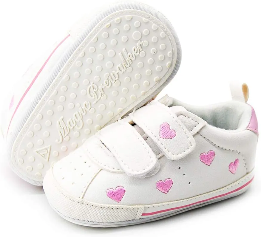 E-FAK Baby Shoes Boys Girls Infant Sneakers Non-Slip Rubber Sole Toddler Crib First Walker Shoes