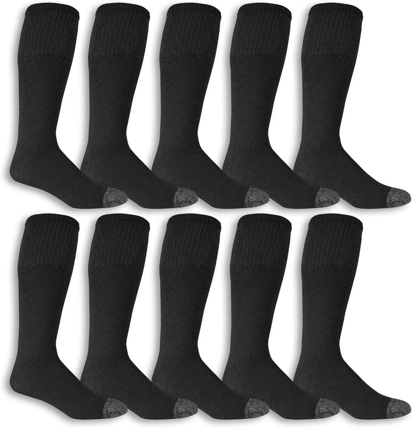 Fruit of the Loom Men??s Work Gear Cushioned Crew Socks 10 Pair