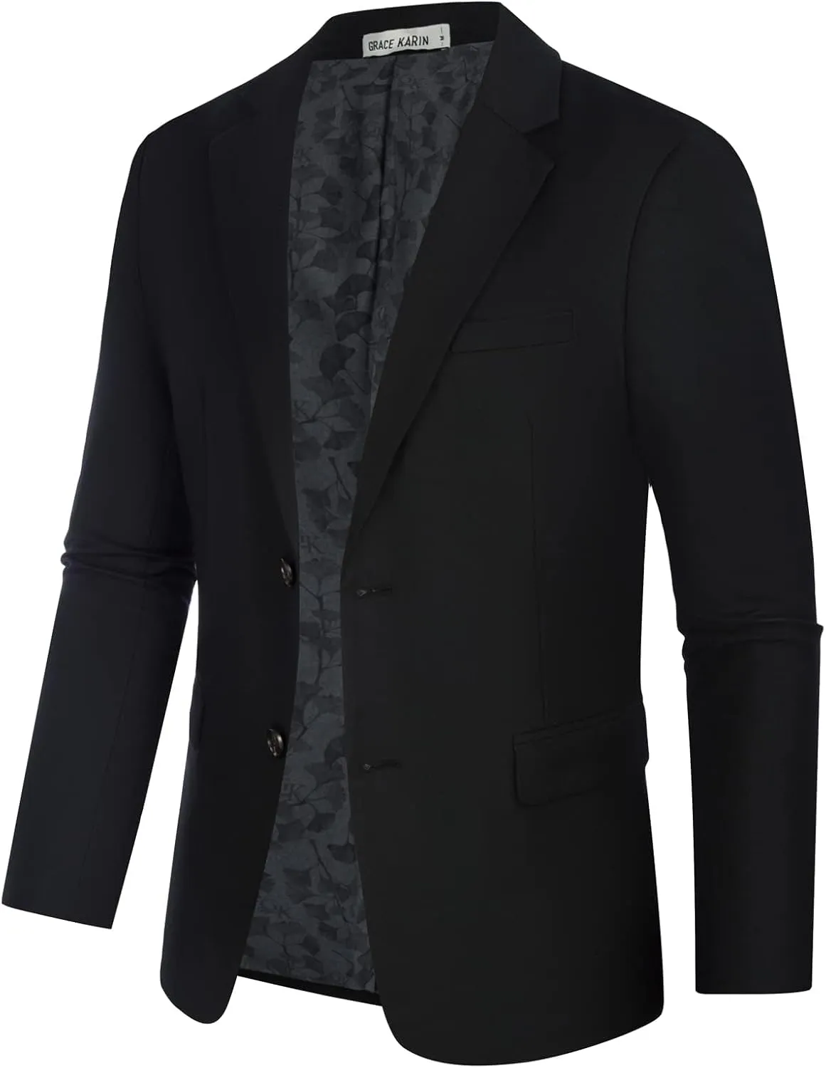 GRACE KARIN Men's Casual Blazer Suit Jackets 2 Button Lightweight Sport Coats