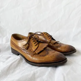 Gucci Brown Brogue Leather Lace Up Fringe (Men's), 9