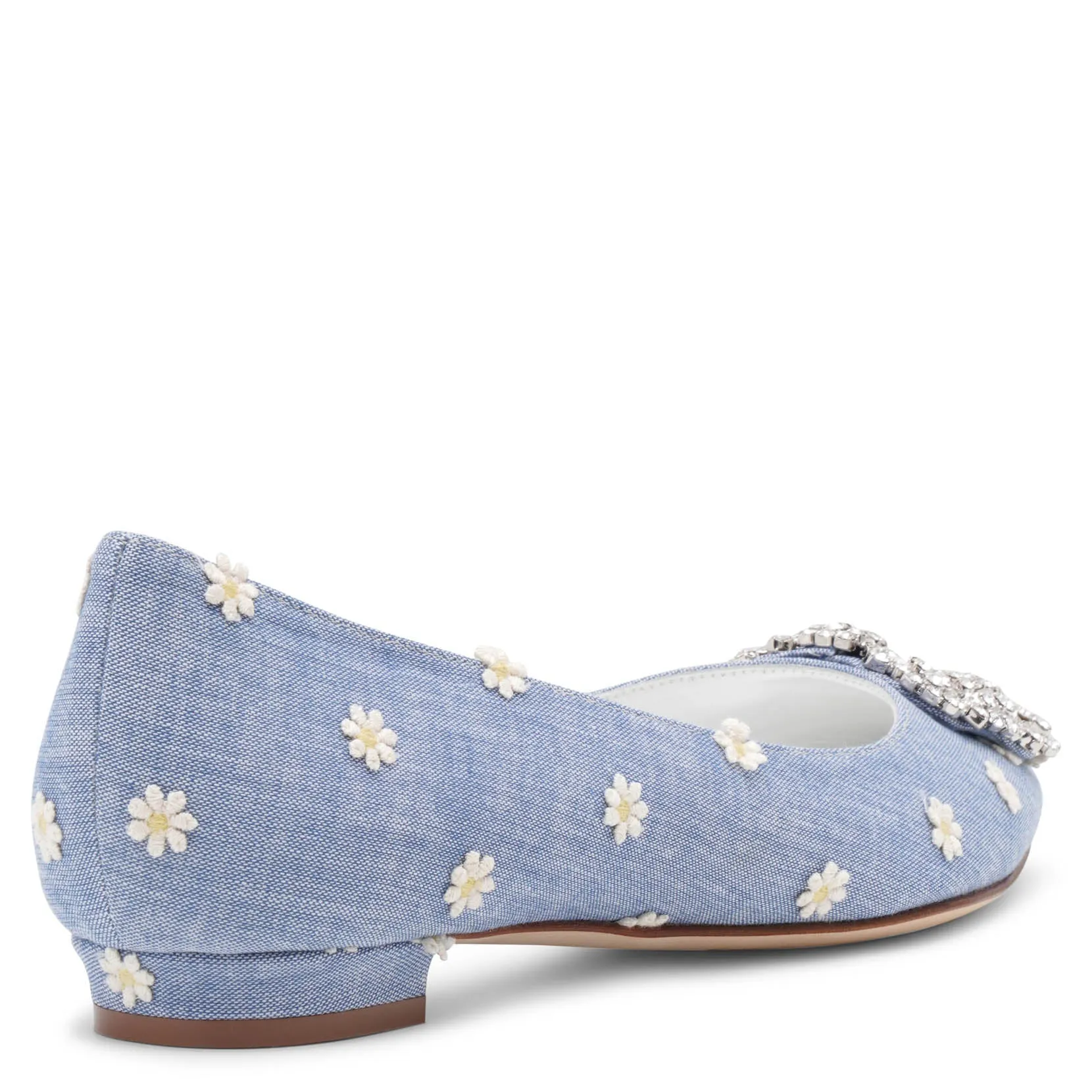 Hangisi flat daisy chambray ballerinas