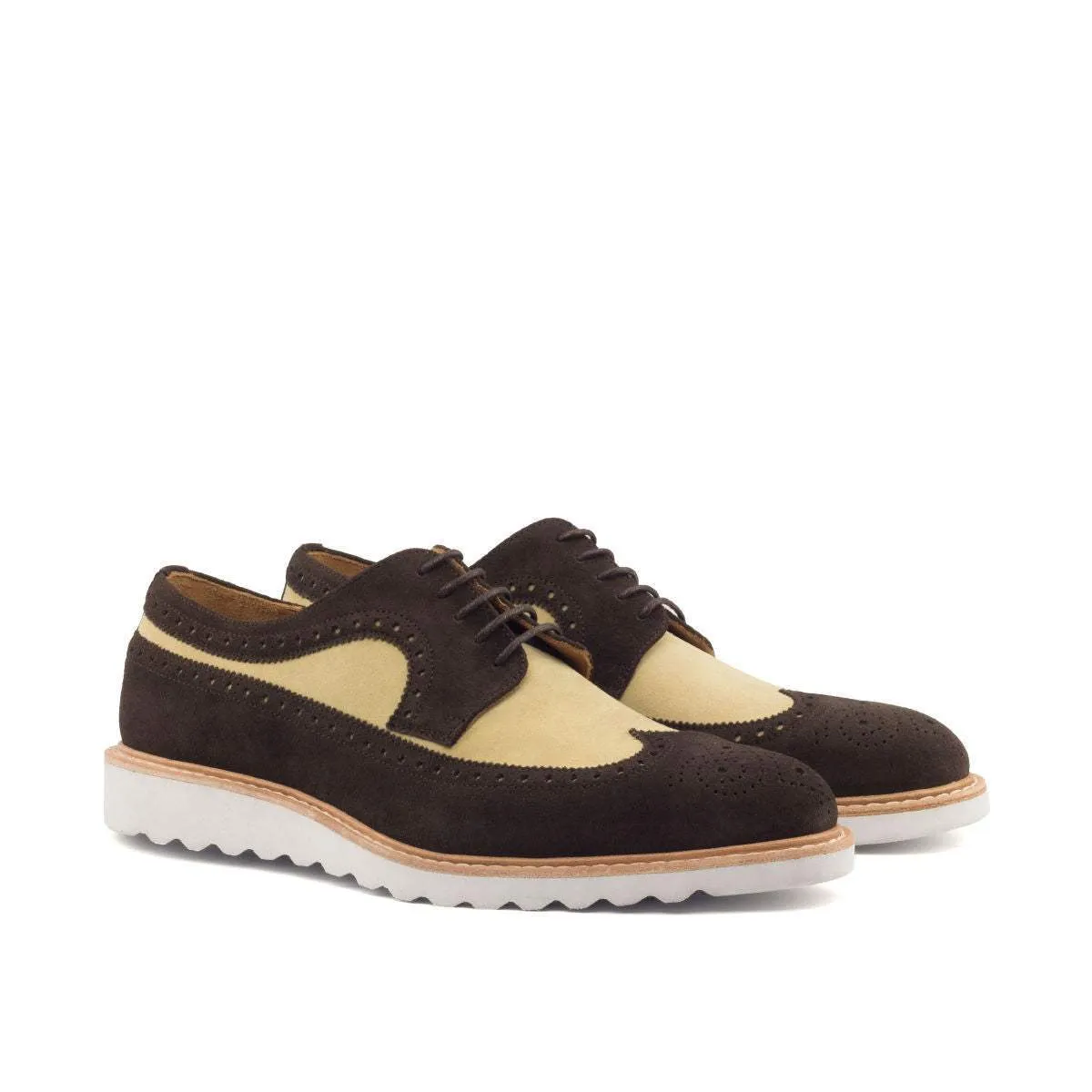 Longwing Blucher-Lux Suede, Dark Brown, Brown-Wholesale