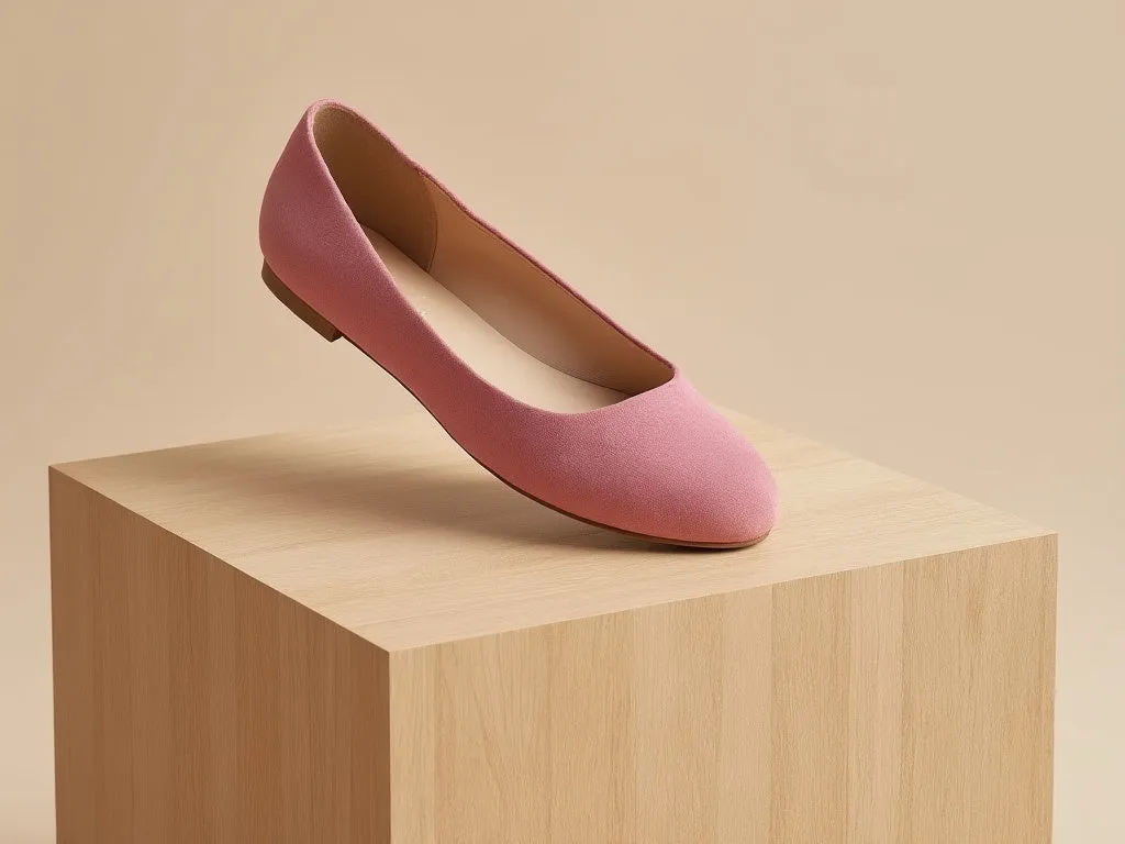 NADIA • Custom Fitted Bespoke Ballet Flats • PINK