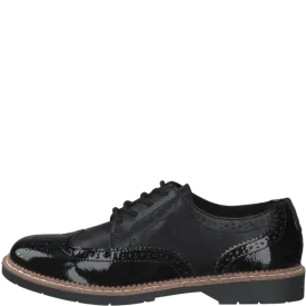 S.Oliver Brogue lace up shoe Black