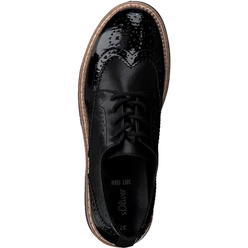S.Oliver Brogue lace up shoe Black
