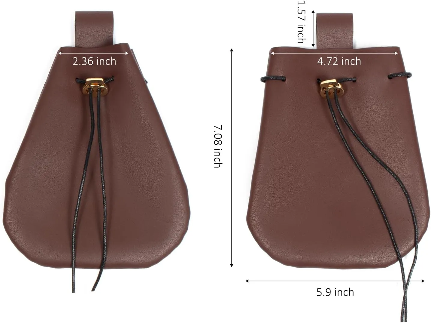SUMGOGO 4 Pcs Halloween Renaissance Belt Pouch Witch Bottle Skirt Hikes Medieval Viking Pirate Leather Belt Costume Set
