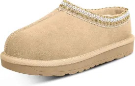 Women's Slippers Platform Mini Boots For Women Suede Leather Indoor/Outdoor Anti-Slip Slipper Comfy Fur Fleece Lined Sneakers Short Ankle Boot